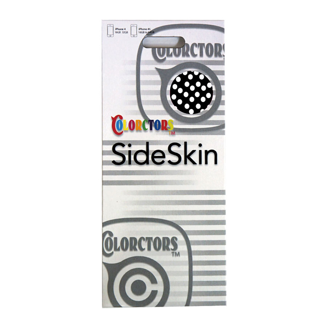 【iPhone4S/4】COLORCTORS Side Skin DOT(BLACK/WHITE)goods_nameサブ画像