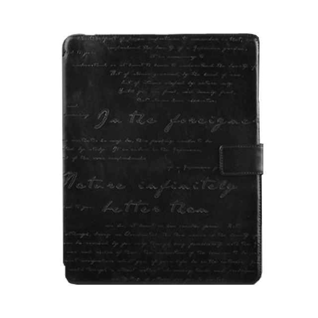 【iPad(第3世代) ケース】Masstige Lettering diary ブラック