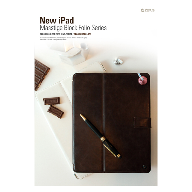 【iPad(第3世代) ケース】Masstige Block Folio ホワイトサブ画像
