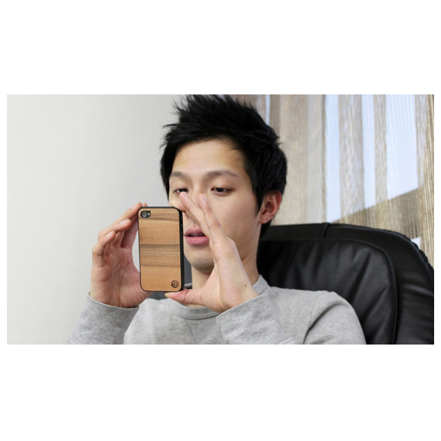 【iPhone4S/4 ケース】Real wood case Guneine Saisaiサブ画像