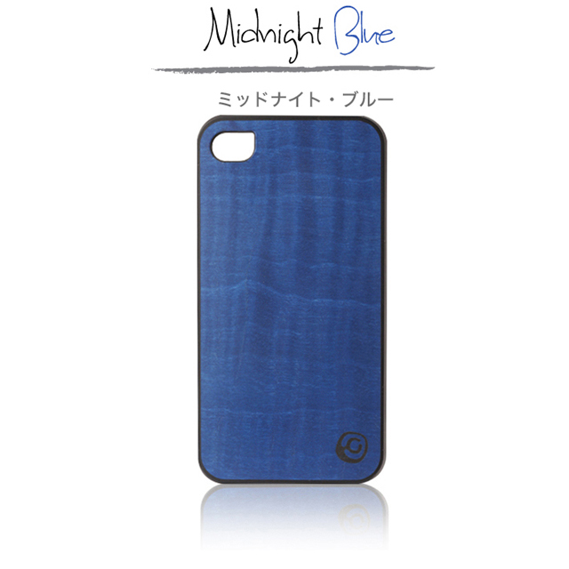 【iPhone4S/4 ケース】Real wood case Vivid Midnight Blueサブ画像