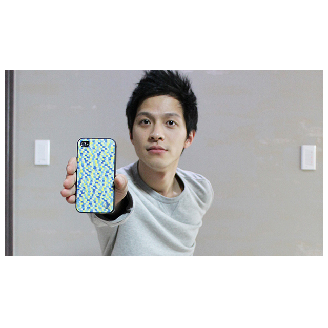 【iPhone4S/4 ケース】Real wood case Caleido Gogh Blue Touchサブ画像