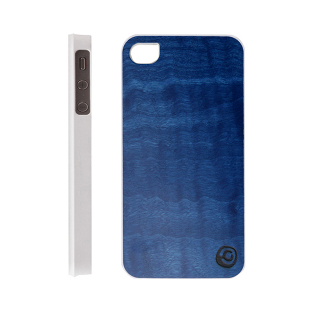 【iPhone4S/4 ケース】Real wood case Vivid Midnight Blue Whiteサブ画像