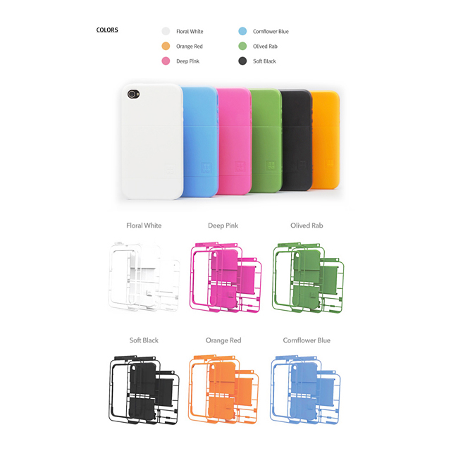 【iPhone4S/4 ケース】プラモデル型ケース Aパーツ ホワイトサブ画像