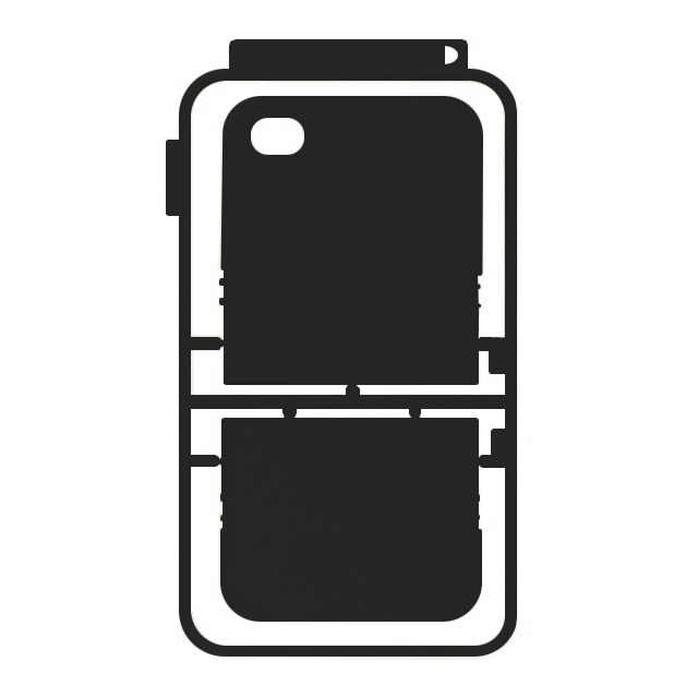 【iPhone4S/4 ケース】プラモデル型ケース Bパーツ ブラック