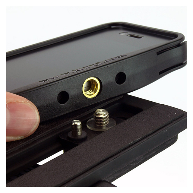 三脚穴搭載型iPhone4S/4用バンパー『Tripod pro adaprtor bumper』(ブラック)サブ画像