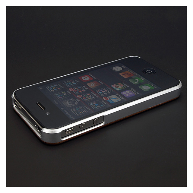 【iPhone4S/4 ケース】ハイブリッドウッドケース for iPhone4S/4(ブラックウォールナット)サブ画像
