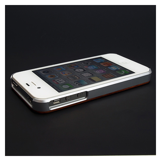 【iPhone4S/4 ケース】ハイブリッドウッドケース for iPhone4S/4(ローズウッド)サブ画像