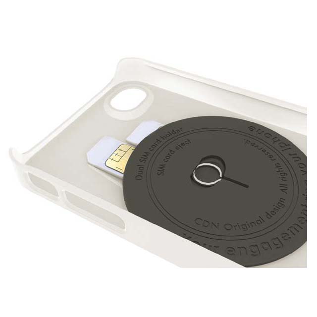 【iPhone4S/4 ケース】CDN スタンド付ハードケース Circletサークレット (White)サブ画像