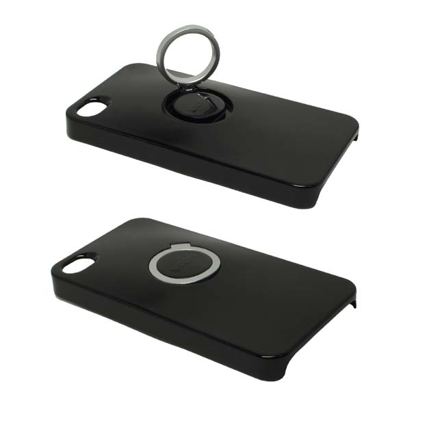 【iPhone4S/4 ケース】CDN スタンド付ハードケース Circletサークレット (Black)サブ画像