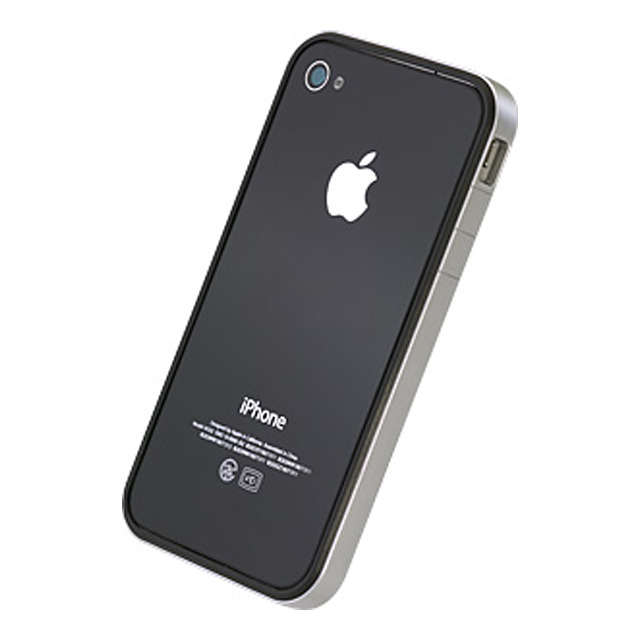 フラットバンパーセット for iPhone4S/4(シルバー) パワーサポート iPhoneケースは UNiCASE