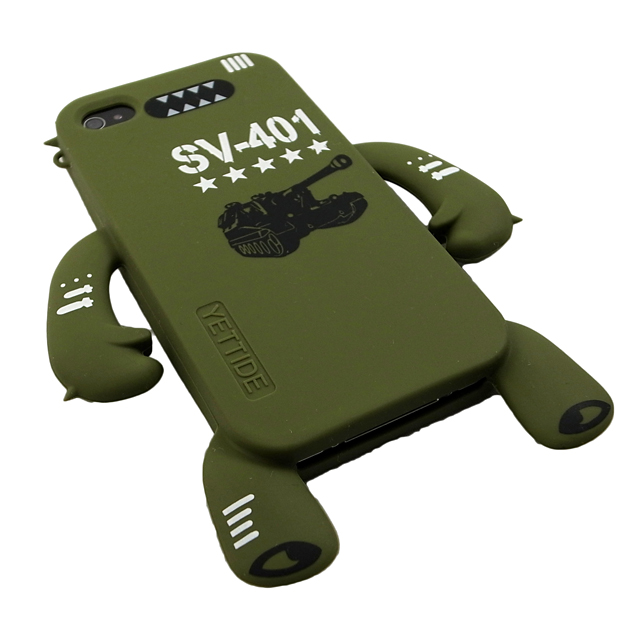 YETTIDE iPhone4S/4 Character Sillicone Skin - SV-401改Tank, Olive Drabサブ画像