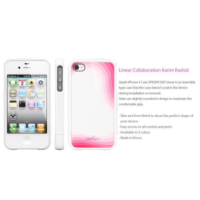 【iPhone4S/4 ケース】SGP iPhone 4S/4 Case Linear collaboration ”Karim Rashid” Series Blobism Whiteサブ画像