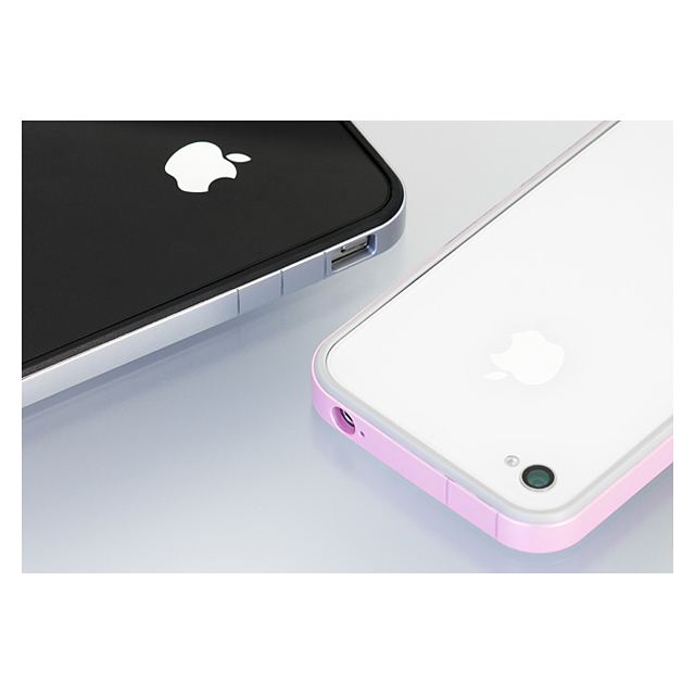 【限定】【iPhone ケース】フラットバンパーセット for iPhone4S/4(シルバー/ エラストマー白)サブ画像