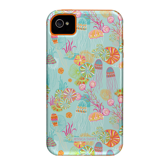 【iPhone ケース】Case-Mate iPhone 4S / 4 Hybrid Tough Case, ”I Make My Case” Jessica Swift - Under The Sea/Liner Orange (1505c)