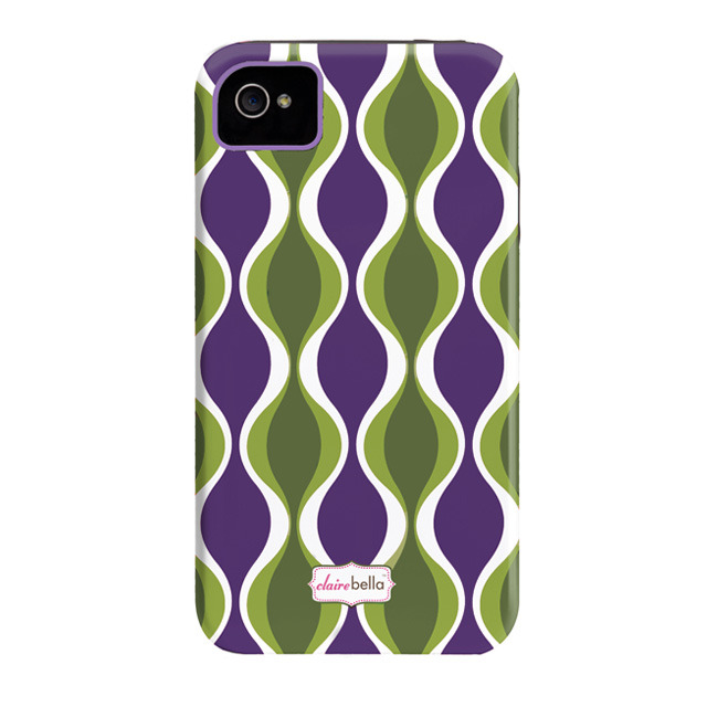 【iPhone ケース】Case-Mate iPhone 4S / 4 Hybrid Tough Case, ”I Make My Case” Clairebella - Hourglass Purple Passion/Liner Light Purple (7661c)