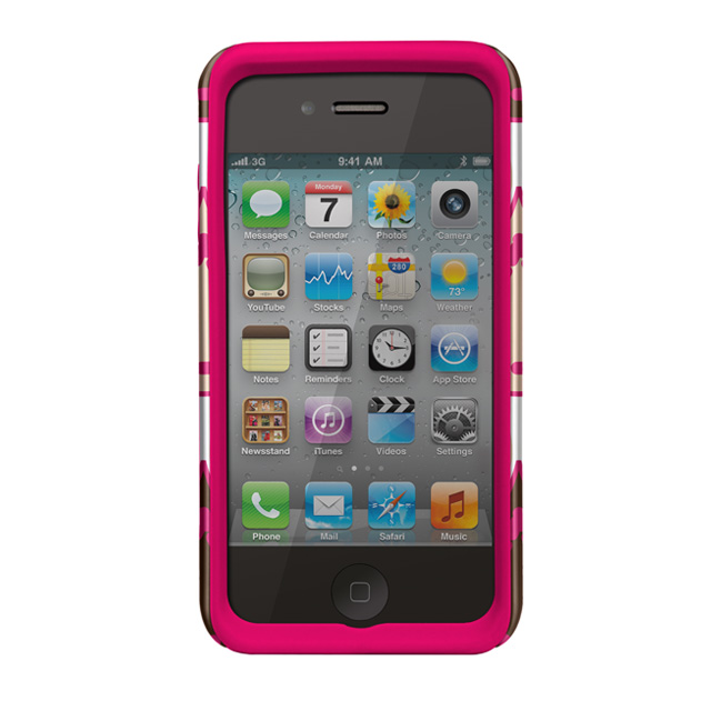 【iPhone ケース】Case-Mate iPhone 4S / 4 Hybrid Tough Case, ”I Make My Case” Clairebella - Blush/Liner (Rubine Red)サブ画像