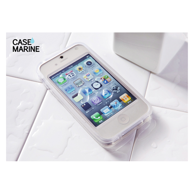 【iPhone4S/4 ケース】CASE MARINE プレミアム 防水ソフトケース (ホワイト)サブ画像