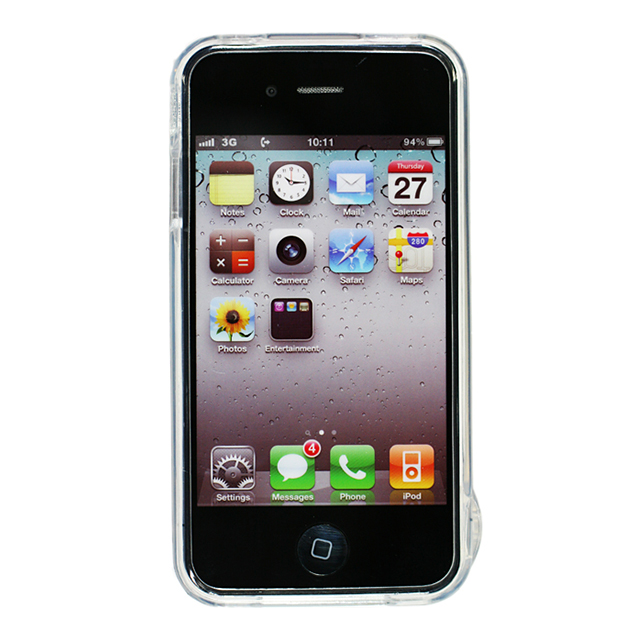 【iPhone ケース】ストラップホール付き市松模様iPhone4S/Sケース(クリア)サブ画像
