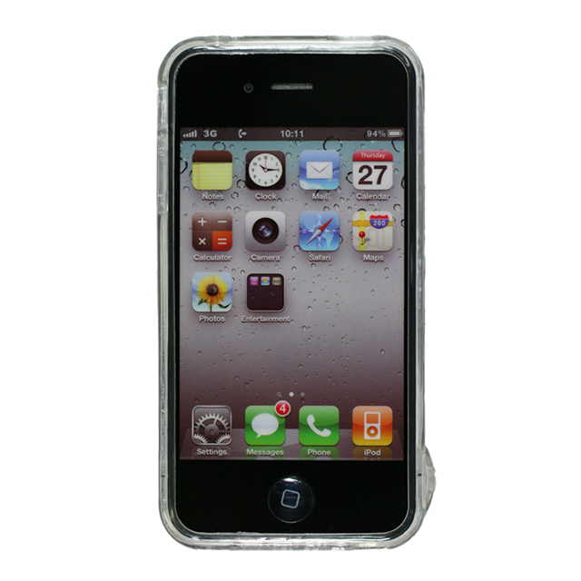 【iPhone ケース】ストラップホール付きダイヤキルト柄iPhone4S/4ケース(クリア)サブ画像