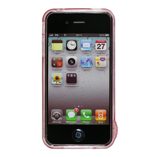 【iPhone ケース】ストラップホール付きダイヤキルト柄iPhone4S/4ケース(ピンク)サブ画像