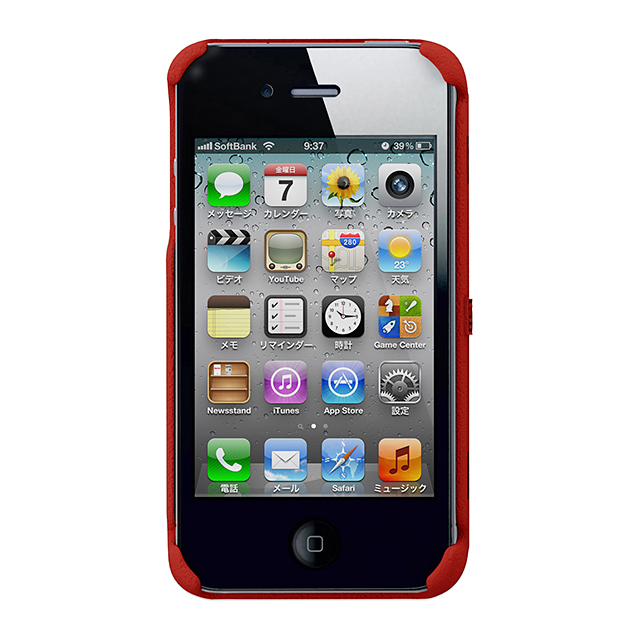 【iPhone4S/4 ケース】Freshfiber Cassette Graphite Redgoods_nameサブ画像
