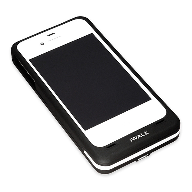 【iPhone4S/4 ケース】ケース一体型モバイルバッテリー (ブラック)