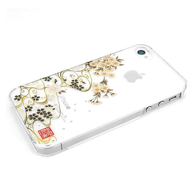 Iphone ケース 和彩美 ふるる Iphone4s 4用堅装飾カバー透し 夜桜に流水 スペックコンピュータ Iphoneケースは Unicase