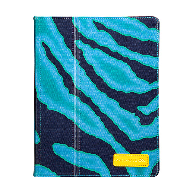 【iPad(第3世代/第4世代) iPad2 ケース】Printed Coated Canvas iPad Slim Stand - Emerald Zebra?iPad (第3世代) / iPad2