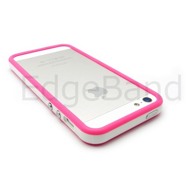 【iPhoneSE(第1世代)/5s/5 ケース】ハイブリッドバンパー Edge Band (PinkRim*White)goods_nameサブ画像