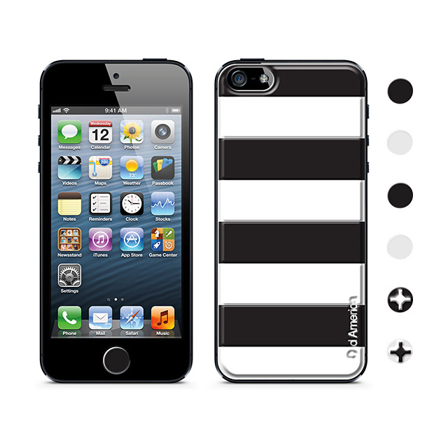 【iPhoneSE(第1世代)/5s/5 スキンシール】Cushi Stripe Black