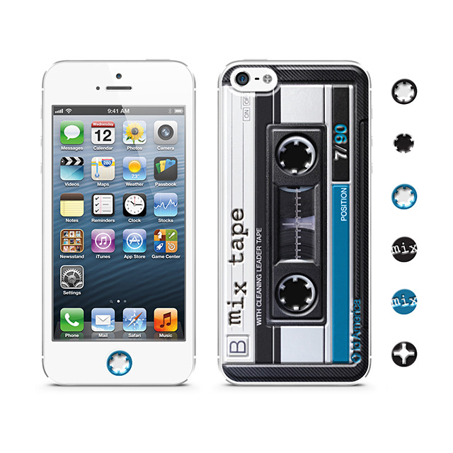 【iPhoneSE(第1世代)/5s/5 スキンシール】Cushi Cassette Black