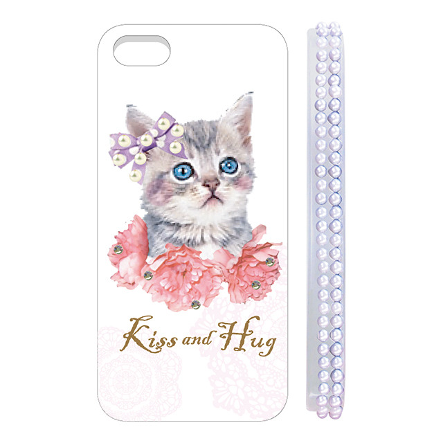 【iPhone5 ケース】ダイヤモンドケース for iPhone5 キャットシリーズ フローラルキャット