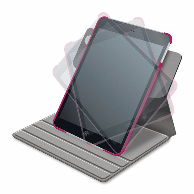 【iPad mini3/2/1 ケース】360度スイベルケース(ピンク)サブ画像