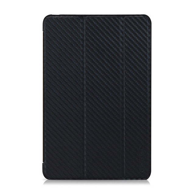 【iPad mini(第1世代) ケース】CarbonLOOK with Front cover for iPad mini ブラック
