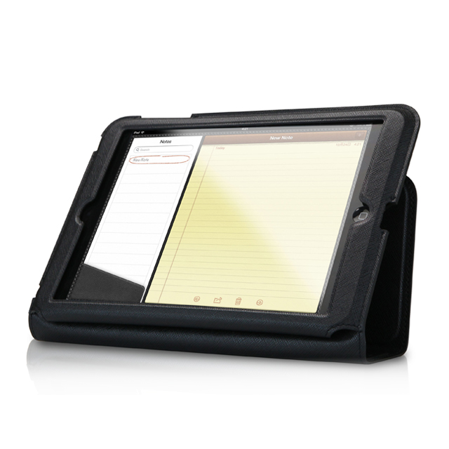 【iPad mini(第1世代) ケース】LeatherLOOK with Front cover for iPad mini ブラックサブ画像