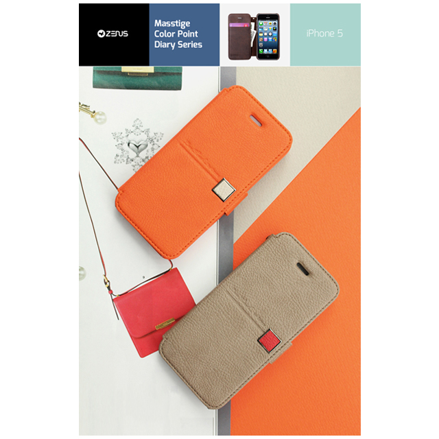 【iPhoneSE(第1世代)/5s/5 ケース】Masstige Color Point Diary (Orange)goods_nameサブ画像
