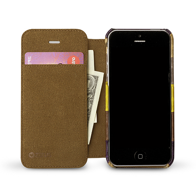 【iPhoneSE(第1世代)/5s/5 ケース】Prestige Eel Leather Diary (Multi Brown)サブ画像