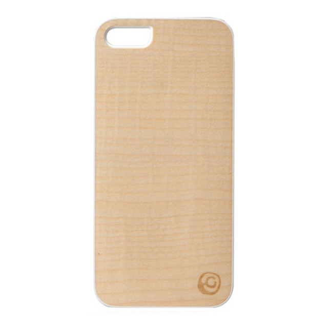 【iPhoneSE(第1世代)/5s/5 ケース】Real wood case Genuine Sand beach ホワイトフレーム