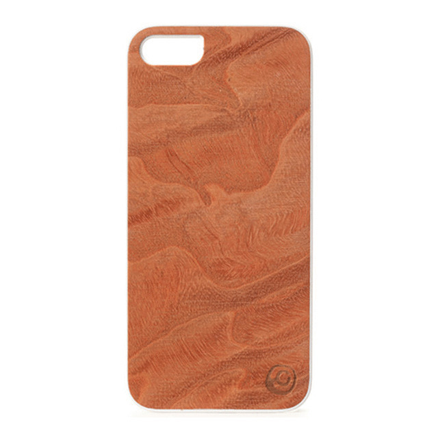 【iPhoneSE(第1世代)/5s/5 ケース】Real wood case Genuine Magma ホワイトフレーム