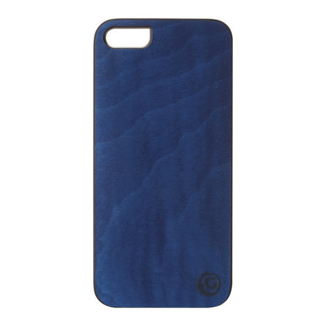 【iPhoneSE(第1世代)/5s/5 ケース】Real wood case Vivid Midnight Blue ブラックフレーム
