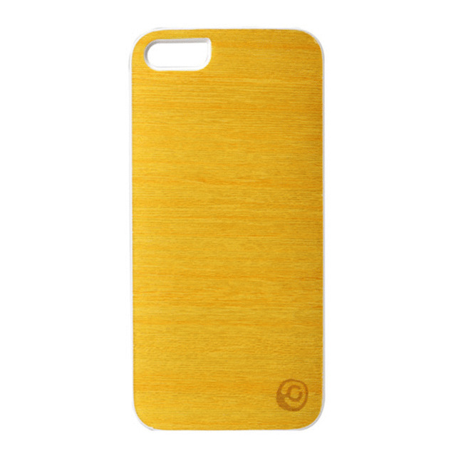 【iPhoneSE(第1世代)/5s/5 ケース】Real wood case Vivid Lemon tree ホワイトフレーム