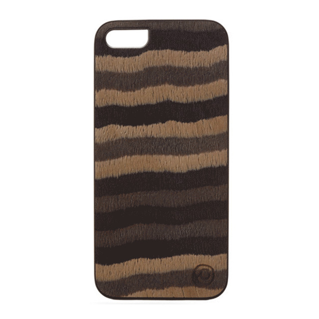 【iPhoneSE(第1世代)/5s/5 ケース】Real wood case Caleido Wild horse ブラックフレーム
