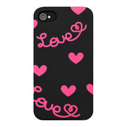 【iPhone4S/4 ケース】Pop Heart Black