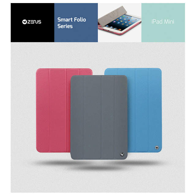 【iPad mini3/2/1 ケース】Masstige Smart Folio Cover ピンクサブ画像