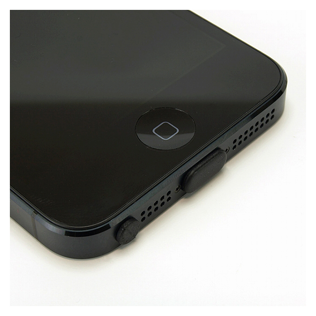 【iPhone5】細かいゴミやホコリの侵入を防ぐポートキャップセット for iPhone5(ブラック)サブ画像
