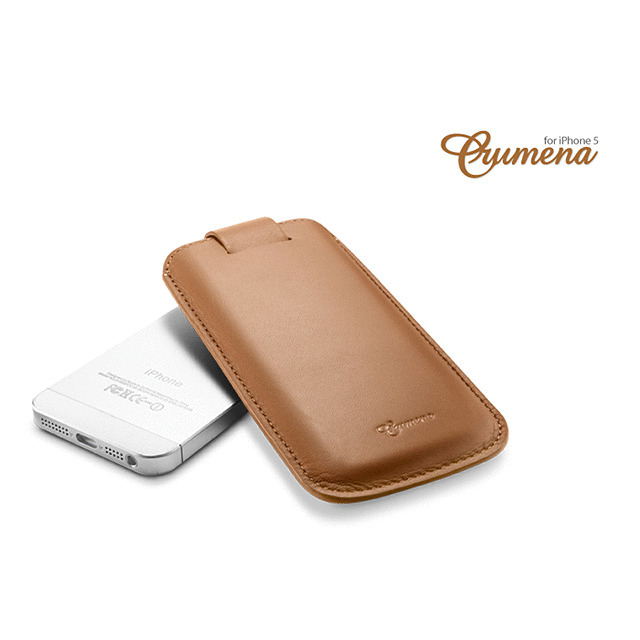 【iPhoneSE(第1世代)/5s/5 ケース】Leather pouch Crumena (Vegetable Brown)サブ画像
