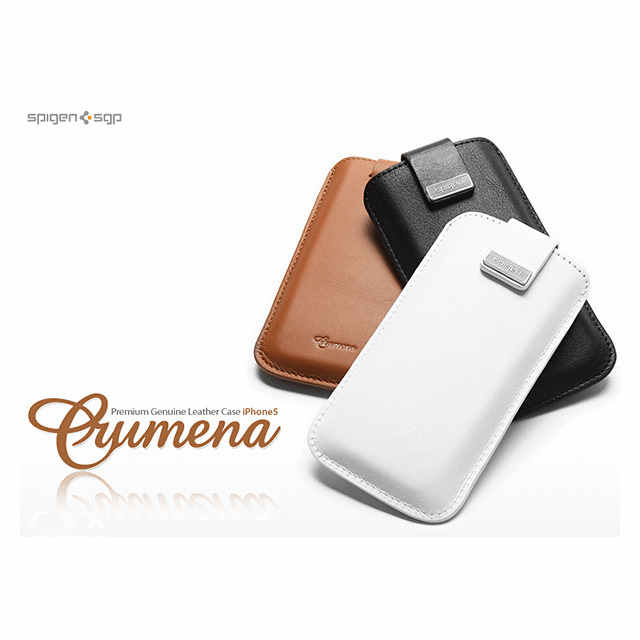 【iPhoneSE(第1世代)/5s/5 ケース】Leather pouch Crumena (White)サブ画像