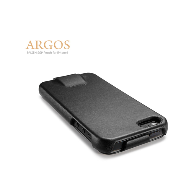 【iPhoneSE(第1世代)/5s/5 ケース】Leather Case ARGOS Series (Black)サブ画像