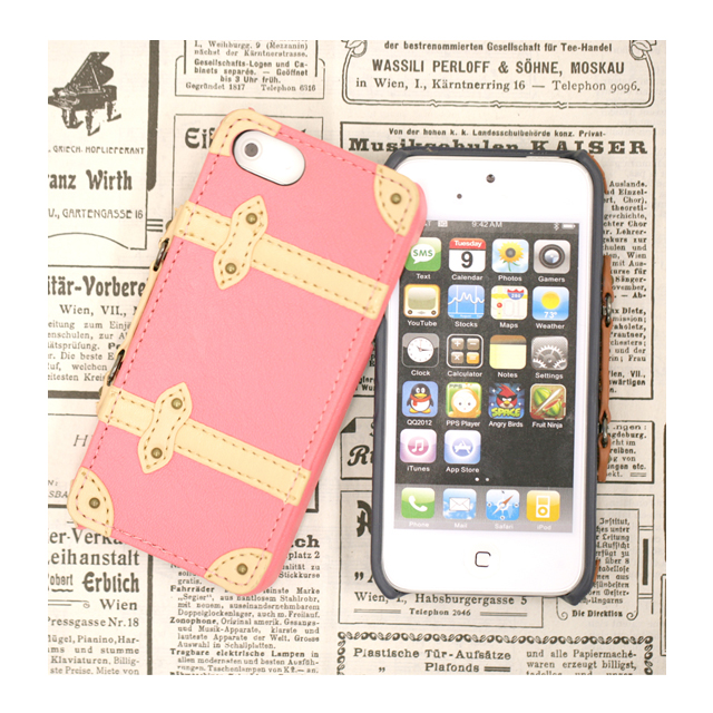 【iPhoneSE(第1世代)/5s/5 ケース】Trolley Case Hard (ピンク)goods_nameサブ画像